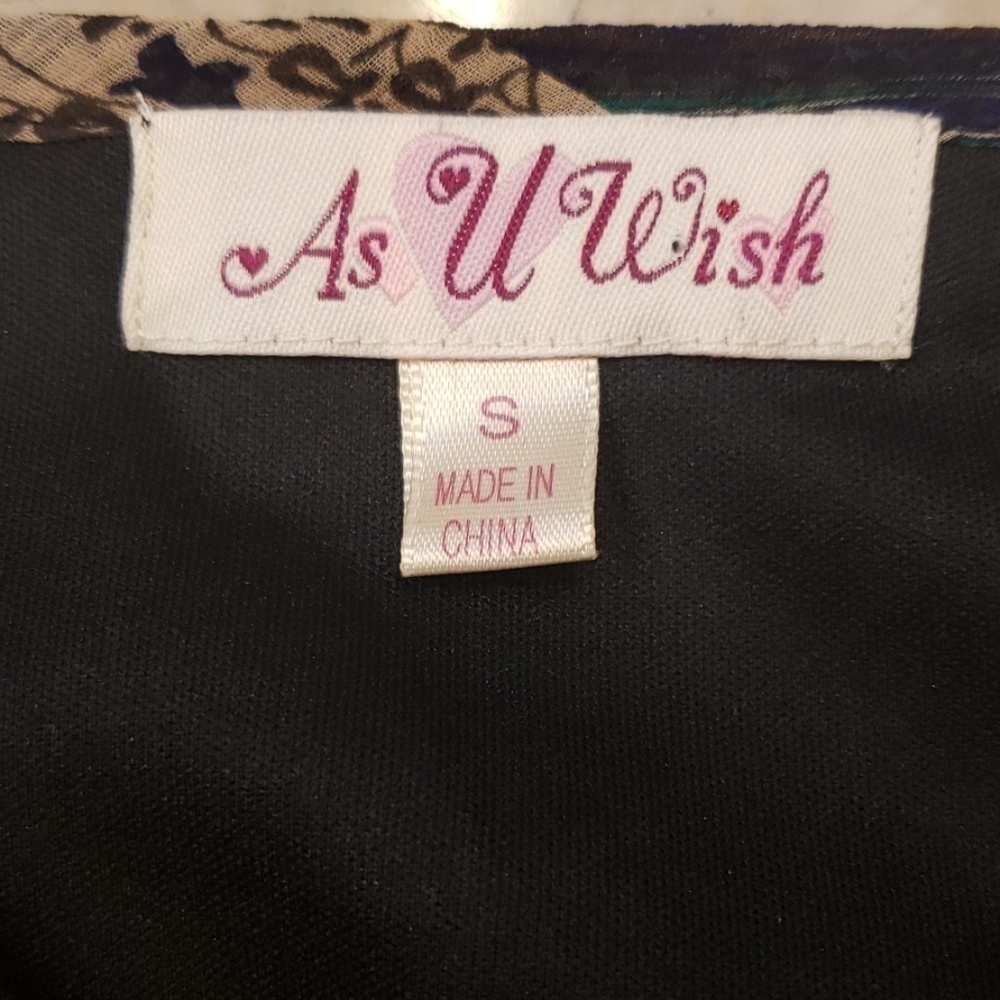 AS U Wish Paisley Boho Style Dress Long Slve EUC - Picture 7 of 8